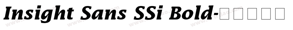 Insight Sans SSi Bold字体转换